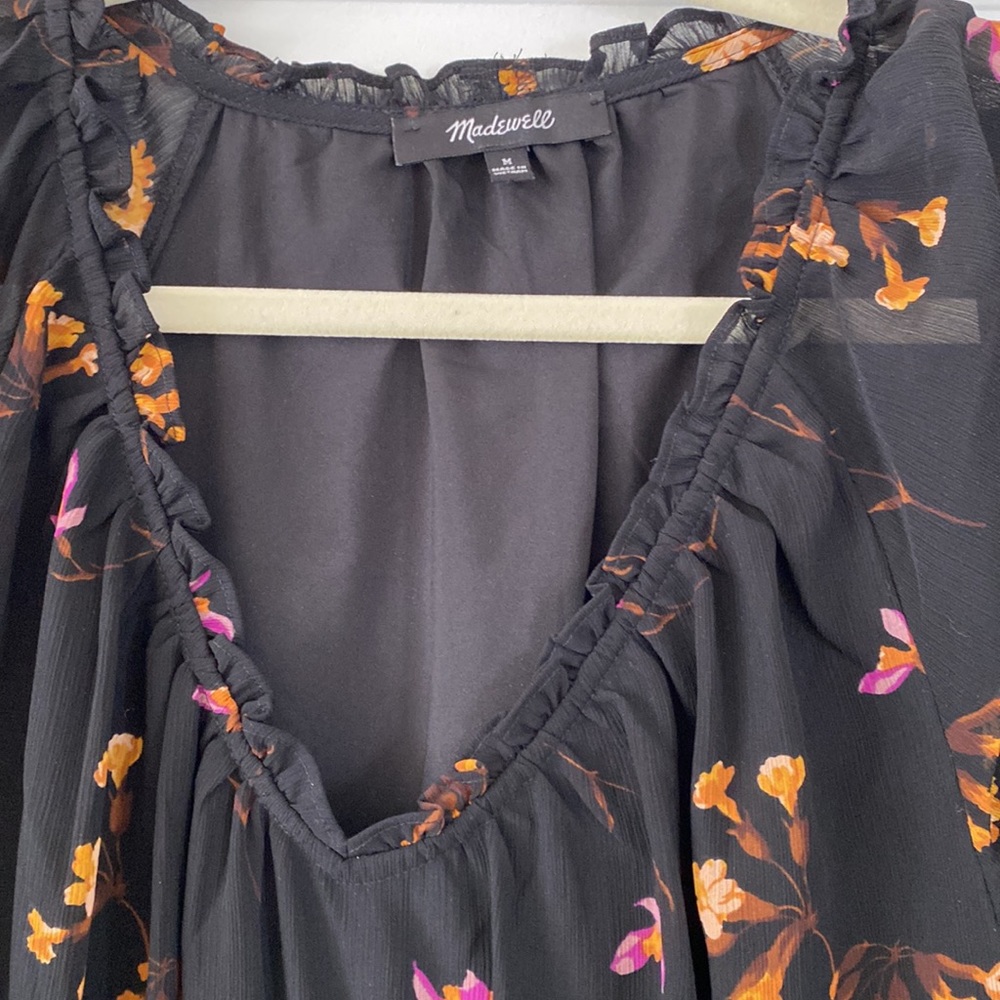 Madewell Georgette V Neck Dress, size M - Picture 4 of 4